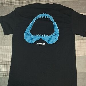 Black Tee with Blue Graphic